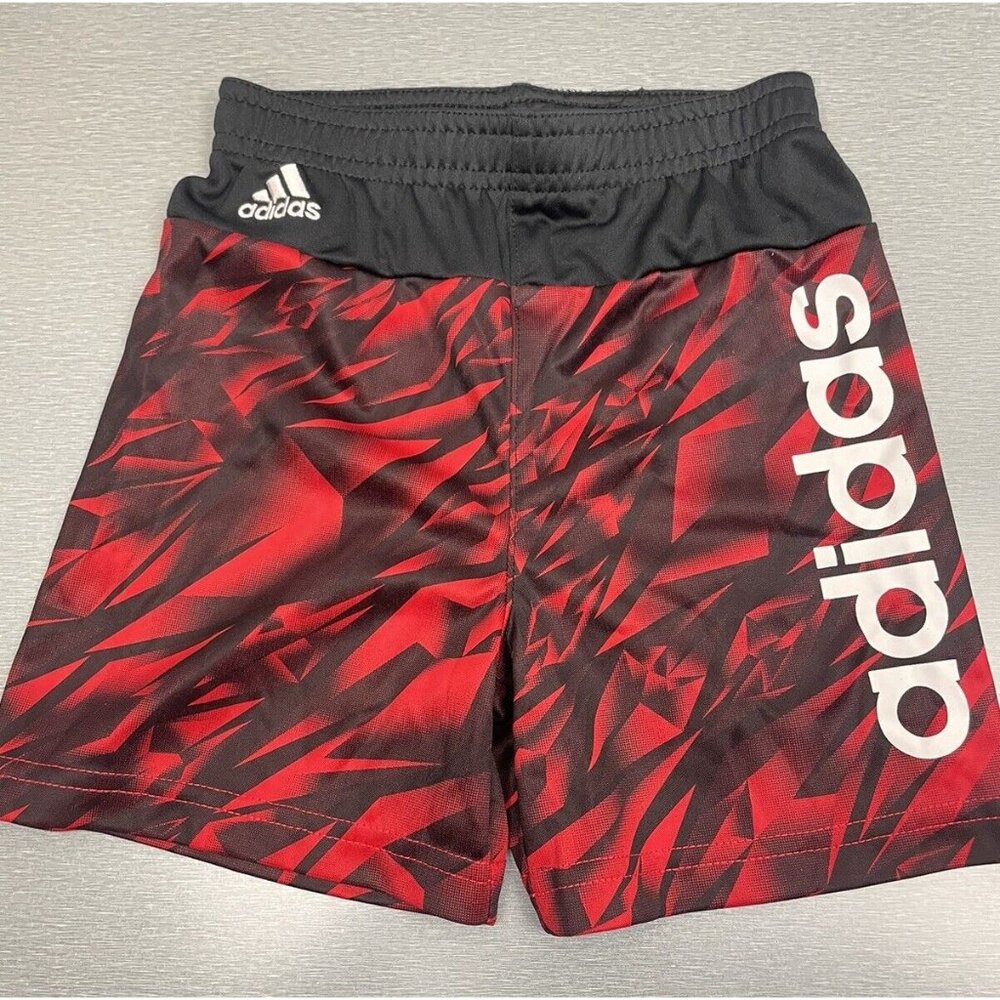 ADIDAS Climalite Printed Shorts Toddler Boy's Size 2T Red - Picture 7 of 7